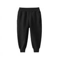 thumbnail image 3 of Cethrio Kids Boys Sweatpants- Fashion Cotton Elastic Waist Long Jogger Pants Black Size 6-8 T, 3 of 3