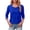 bleu, variante sur UANWENN Haut Plissé à Manches Longues Mode Décontractée Col Rond Bas pour Femmes Chemises à Manches Longues Fines T-Shirt Raglan Décontracté