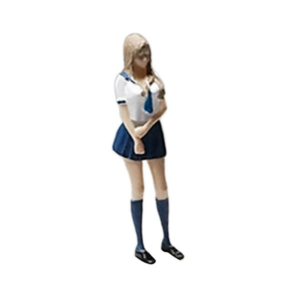 Figuras de Resina Hugo 1/64 para Niñas Personajes en Miniatura Pintados a Mano para Dioramas