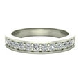 thumbnail image 4 of 0.33 CT TW Round Brilliant Diamond Wedding Band Ring 14K White Gold, 4 of 5
