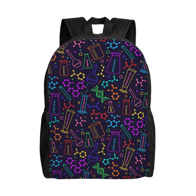Disketp Chemistry Science Mochila Unisex de Apertura Lateral Completa, Mochila para Laptop para Escuela, Trabajo y Viajes