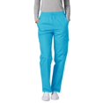 thumbnail image 1 of Adar Universal Women's Tapered Cargo Scrub Pants, Elastic Waistband, Durable Poplin, Black, 1 of 7
