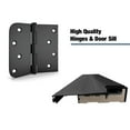 thumbnail image 5 of 36 x 80 Fiberglass Entry Door with Brickmould, Frosted Glass - Contemporary Style for Home's Front Entrance, Left Hand Inswing, Black Finished Knock-Down Fiberglass Door with 6-9/16 White Vinyl Frame, 5 of 5