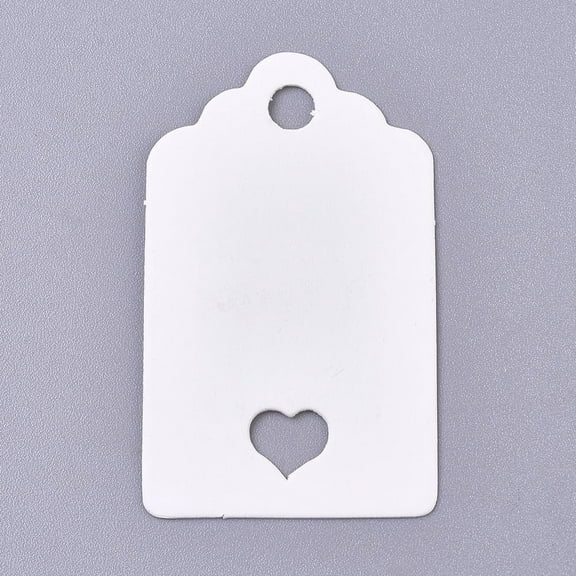 100 Pcs Paper Price Tags Hang Tags Rectangle with Heart Paper Gift Tag Present Tags Thanksgiving Christmas Day for Gift Wrapping Arts and Crafts Wedding