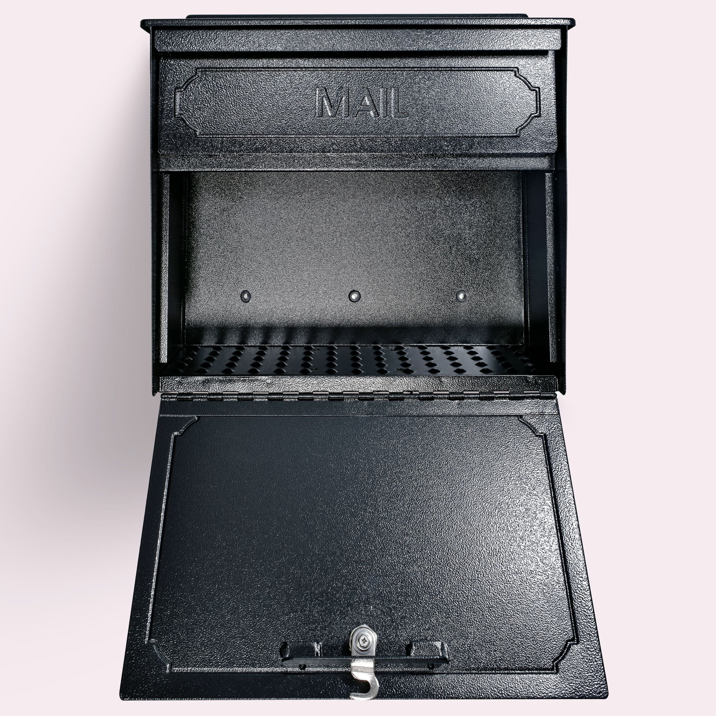 Mail Boss Townhouse Locking Security Wall-Mount Mailbox, Black