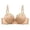 A12-Beige, variant on Wdgfv Strapless Bras for Women Push Up Scalloped Clear Straps Wireless Bra Non Full Coverage Gathering Comfy Bandeau Bra