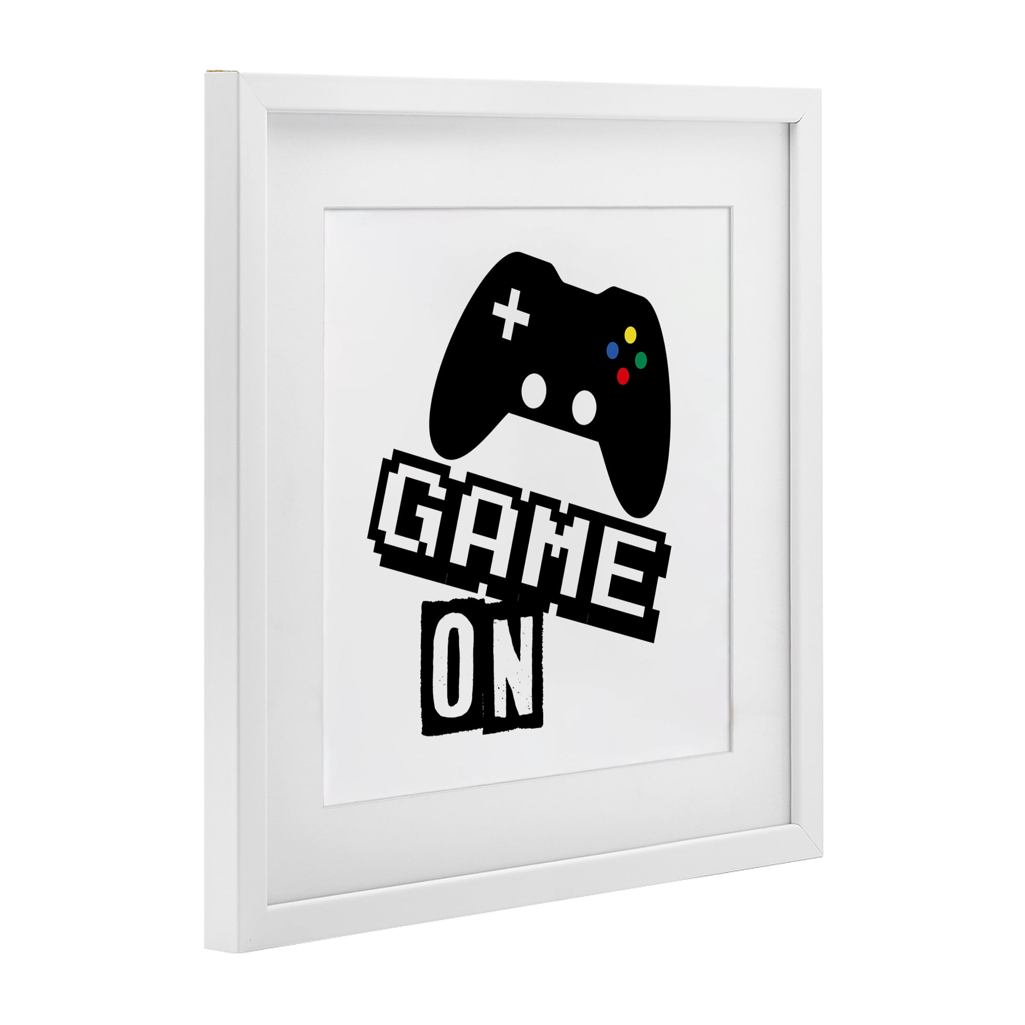 Stupell Industries Playful Game On White Framed Print Under Glass, design by Marcus Prime