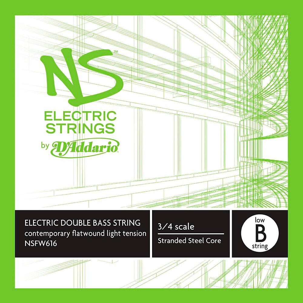 D'Addario NS Electric Contemporary Bass Single Low B String, 3/4 Scale, Medium Tension
