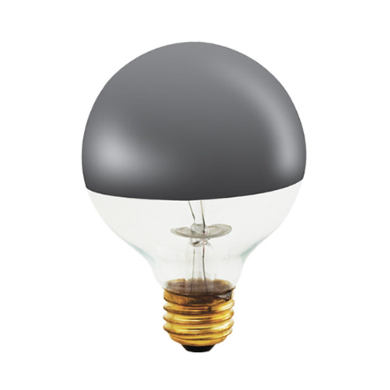 Bulbrite Half Chrome Incandescent Globe Light Bulb 6 Pk