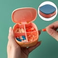 thumbnail image 3 of Pastillero portátil Sunnimix rojo azul Estuche de medicamentos 4 rejillas, 3 of 8