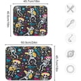 thumbnail image 3 of FREEAMG Halloween Décor Dish Drying Mat - 16 x 18inch- Extra Large Microfiber Dish Drying Mat, Dish Draining Mat, Counter top Mat, Mariachi Skull's Band, 3 of 7