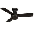 thumbnail image 2 of Orb Indoor and Outdoor 3-Blade Smart Flush Mount Ceiling Fan 44in Matte Black with Remote Control, 2 of 5
