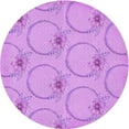 thumbnail image 1 of Ahgly Company Indoor Round Patterned Violet Purple Area Rugs, 5' Round, 1 of 6