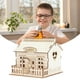 thumbnail image 4 of Caja de Ahorro de Dinero de Casa de Madera Caja de Dinero de Casa de Pueblo de Madera Natural Hucha de Granja para Niños Regalo de Cumpleaños Ahorro de Dinero ANGGREK Otros, 4 of 8