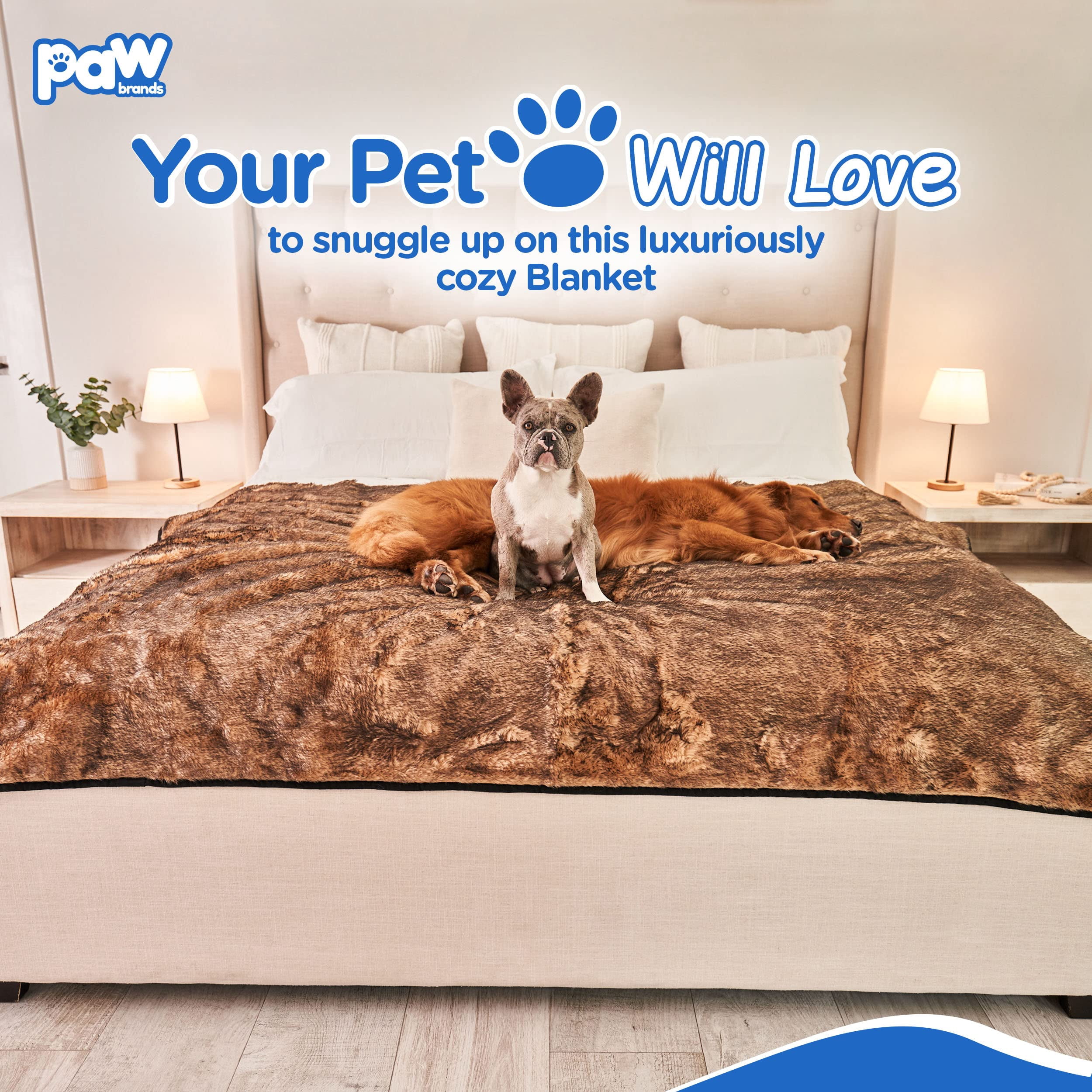 Paw Brands Dog Blanket Waterproof Cool Comfort Throw Blanket for Pets 60 x 50 inch