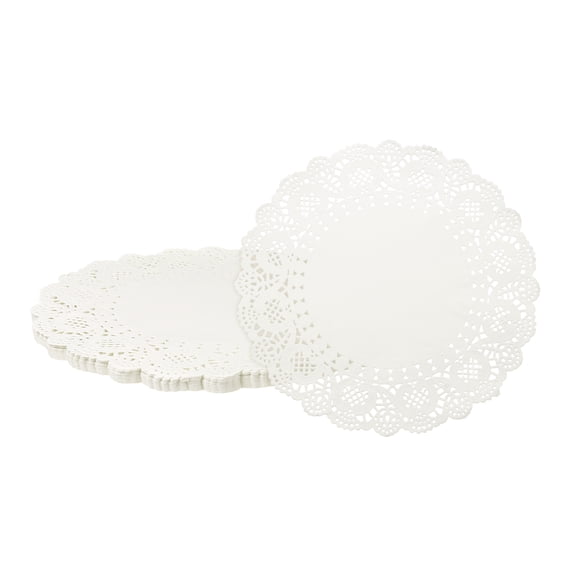 100pcs Paper Doilies 12" Round Disposable Lace Paper Doilies Placemats White