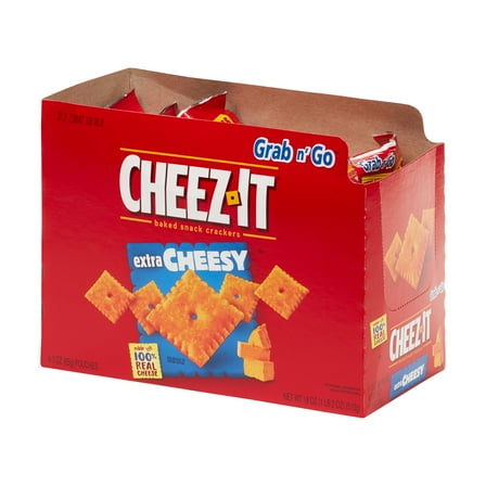 Cheez-It Extra Cheesy Baked Snack Crackers, 6-Pack, 3 oz Each