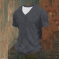 thumbnail image 4 of Lzobxe Mens T-Shirts Henley Short Sleeve V Neck Casual,Size S-5XL, 4 of 7