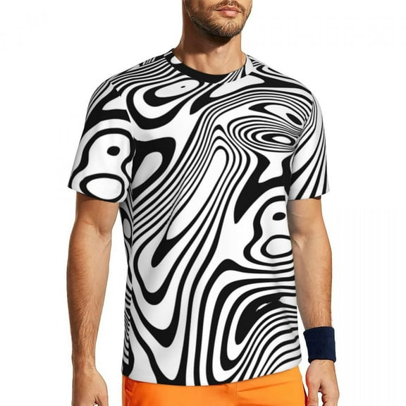 Glitter Marble T Shirt Summer Black and Gold Marbles Retro T Shirts Trendy Cool Tshirt F