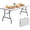 White, variant on SONGMY4 ft Indoor Outdoor Heavy Duty Plastic Folding Table Portable Picnic Table Fold-in-Half Utility Table w/Handle and Steel Legs for Camping, Dining, Party, White