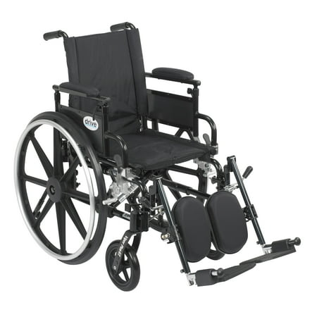 Drive Medical Viper Plus GT Wheelchair with Flip Back Removable Adjustable Desk Arms, Elevating Leg Rests, 18