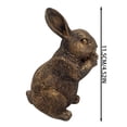 thumbnail image 4 of Klon Bronze Bunny Figurine Easter Rabbit Decorations Resin Animal Statue For Home Tabletop Ornament, 4 of 5