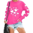 thumbnail image 7 of Ailaofu Women Valentine's Sweatshirt Love Heart Print Pullover Tops Loose Casual Cute Valentines Gift Long Sleeve Sweatshirt, 7 of 7