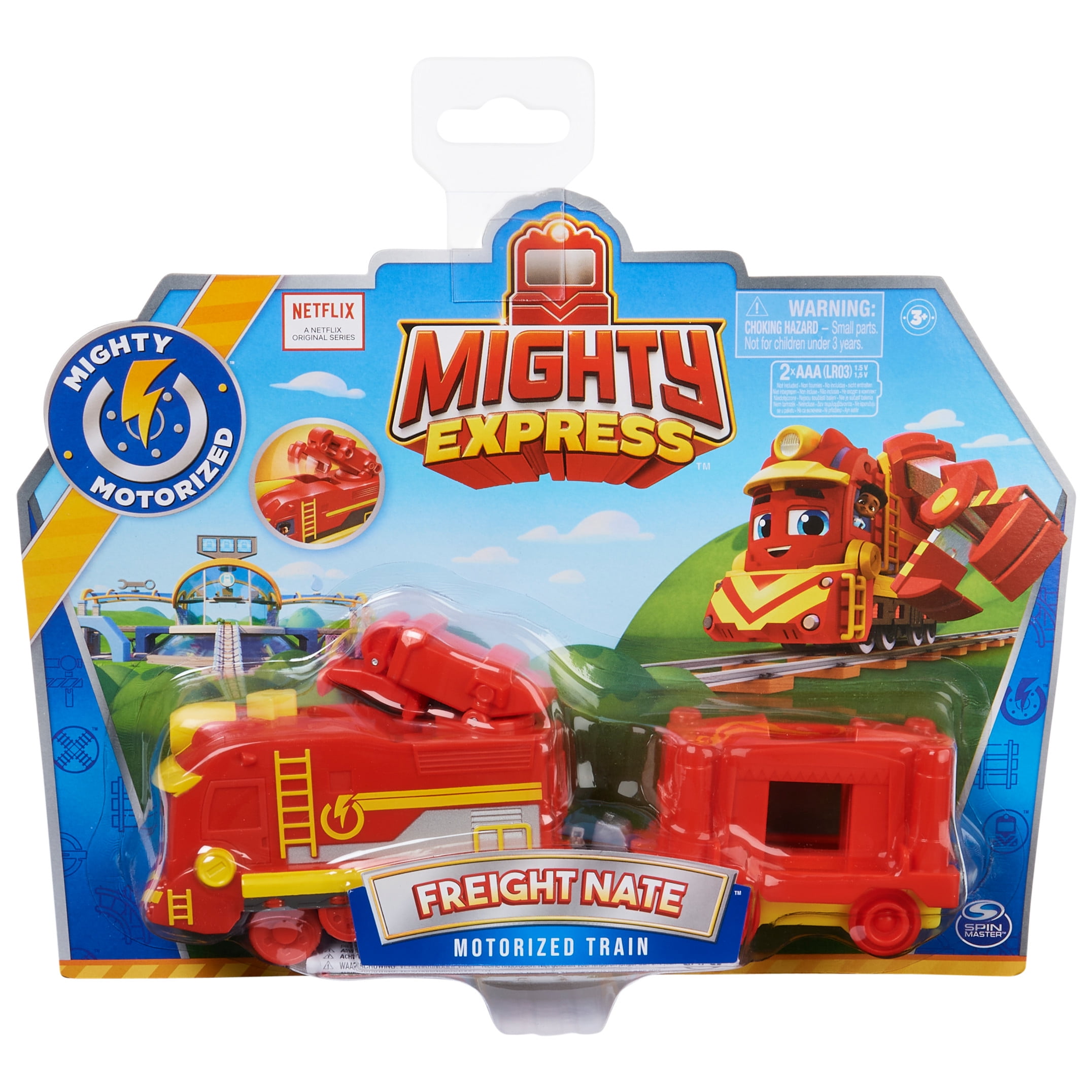 Mighty Express, Freight Nate Motorized Toy Train with Working Tool and Cargo Car, Kids Toys for Ages 3 and up