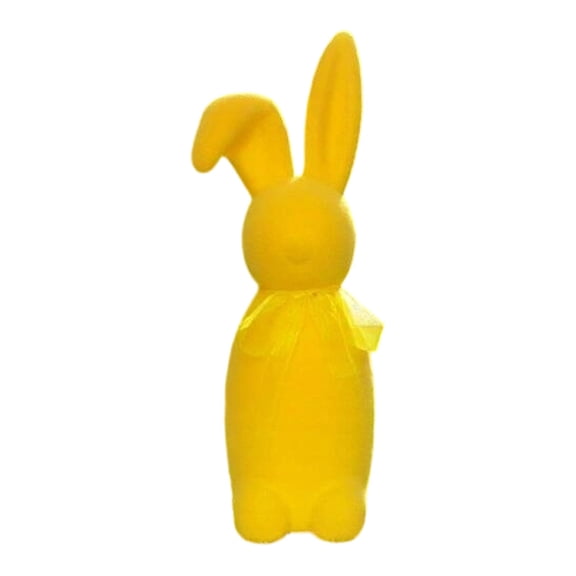 Easter Bunny Flocked Bunny Figurines Colorful Flocked Rabbit Statues Tabletop For Home Living Room Farmhouse Creative Valentine's Day Carnival Home Desktop Ornament Decorations A One Size