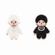 thumbnail image 1 of Set 2 Monchhichi Flocked Black & White Sekiguchi, 1 of 4