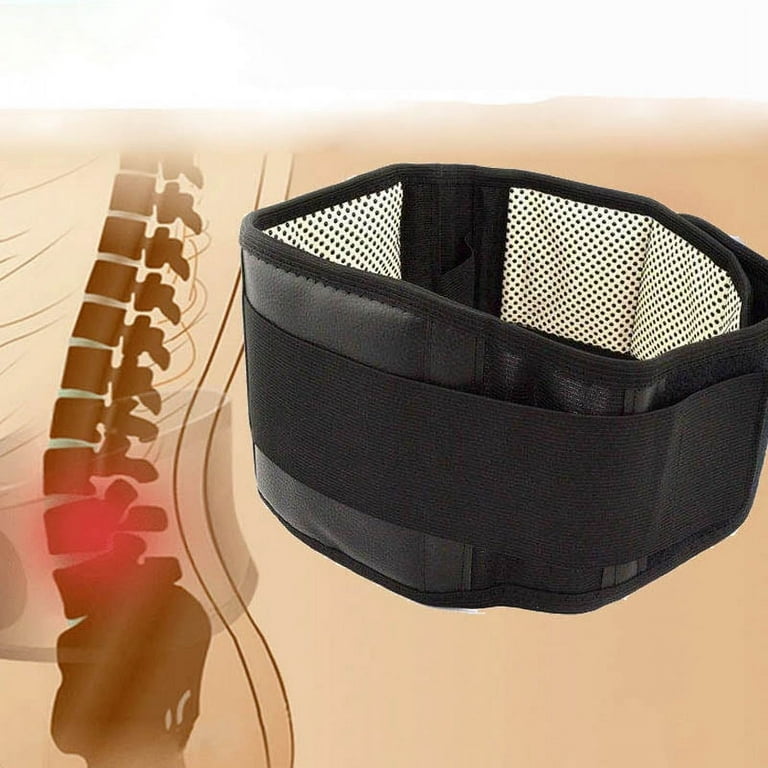 2 Pcs Adjustable Waist Tourmaline Self Heating Magnetic Therapy Back Waist  Support Belt Lumbar Brace Massage Band Health Care, XL & L
