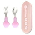 thumbnail image 3 of 2pcs Toddler Spoons and Forks Cat Claw Childrens Safe Flatware for Self Feeding Learning, 3 of 4