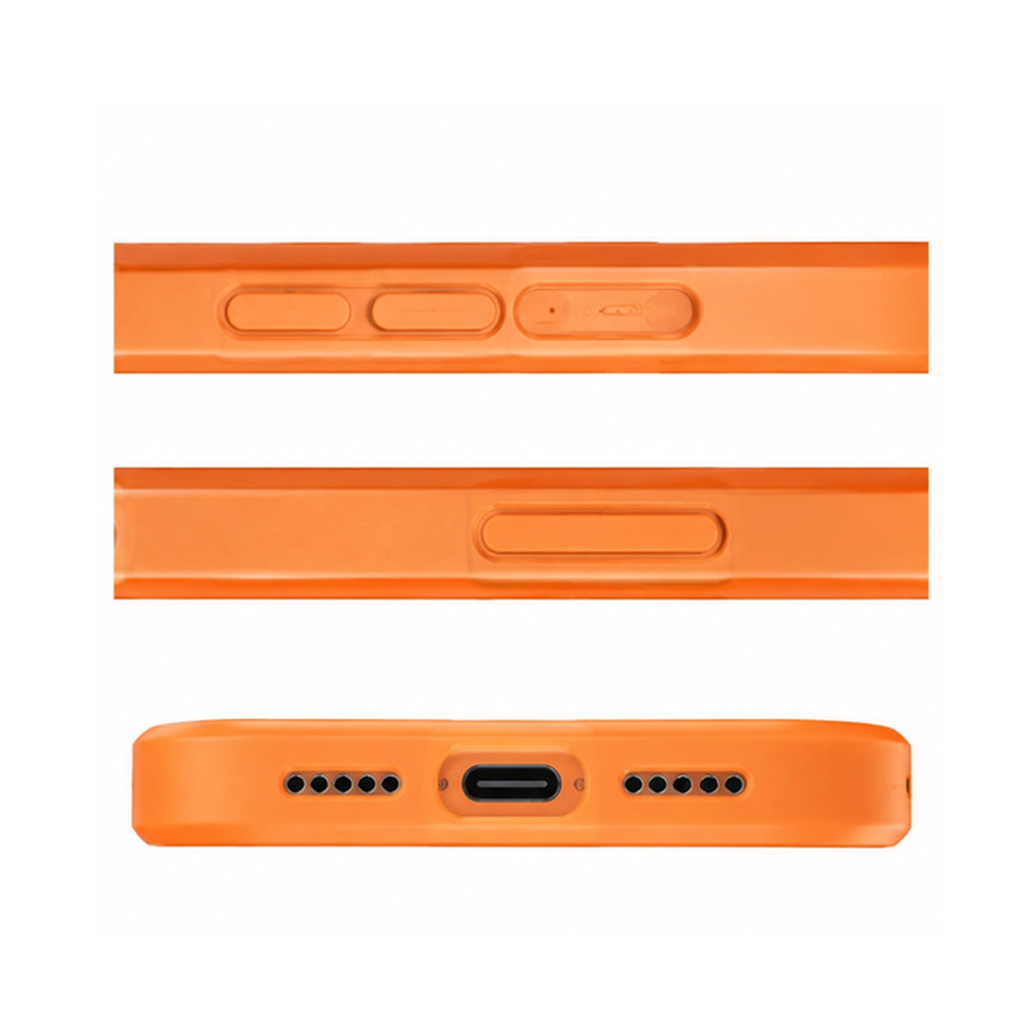 Glitter Magnetic Case with Wallet Slot for iPhone 17 Pro Max - Orange