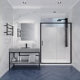 thumbnail image 3 of Halberd Series 47-48"W x 72"H Sliding Framed Shower Door in Matte Black with Tsunami Guard Tempered Clear Glass, 3 of 8
