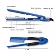 thumbnail image 3 of Kit De Plancha Alaciadora 450° + tenaza Rizadora Cabello, Azul, 3 of 5