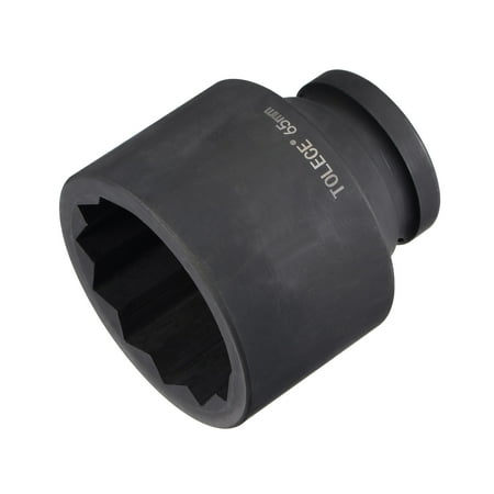 

1 Drive 65mm 12-Point Impact Socket CR-MO Steel 90mm Length Standard Metric Sizes