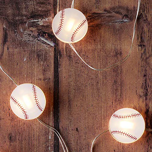 Lights4fun, Inc. 20 Baseball Battery Operated Micro LED Indoor Silver