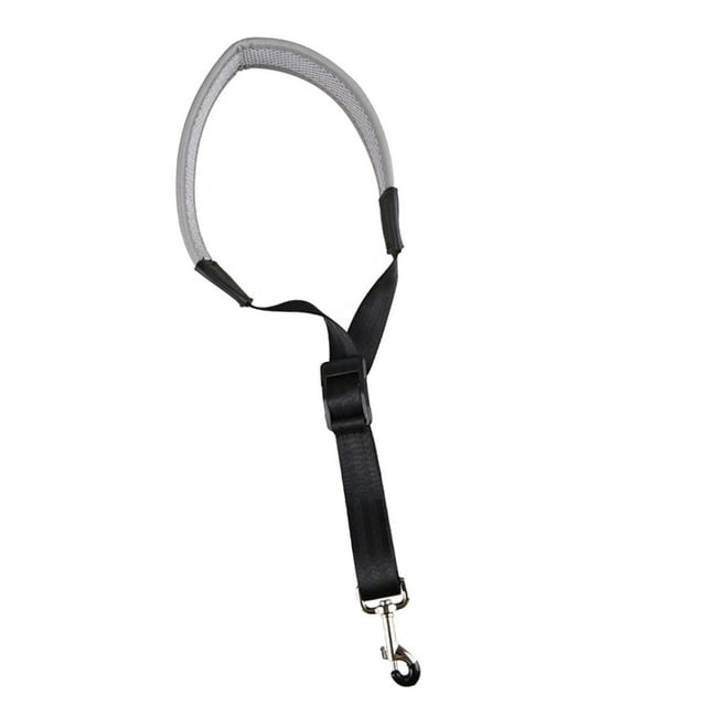 Saxophone Sangle Saxophone Sangle Cou Réglable Collier Léger avec Pivot en Métal Gris