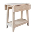 thumbnail image 3 of International Concepts Solid Wood Square Drop Leaf Side Table Unfinished, 3 of 7