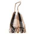 thumbnail image 1 of Lady Bohemian Satchel Bags Bolsos Tejidos Con Cuerda para en La Playa (negro), 1 of 9