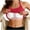 Red tank top with built in bra, variant on Nfurl Womens Shelf Bra Tank Tops Casual Ribbed Halter Tank Top with Built in Bra Casual Basic Camisole Fitted Summer Going Out Sleeveless Shirts Brown,L