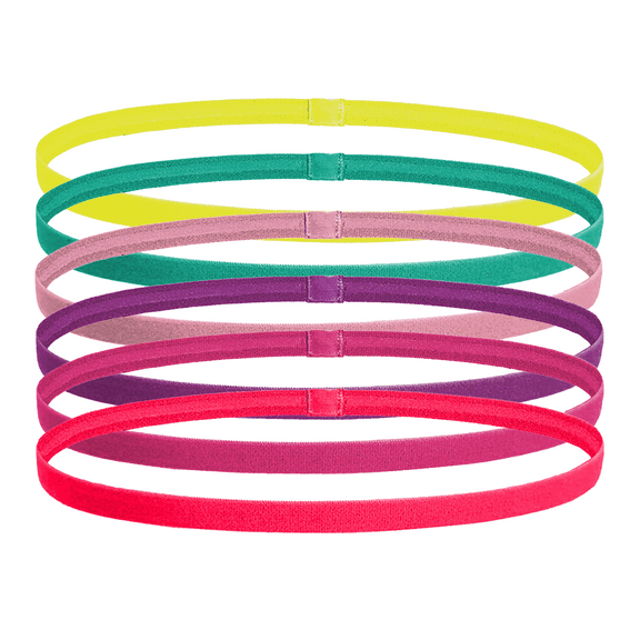 TELOLY Sweat Band,Vibrant Solid Headbands,Non-Slip Elastic Head Bands for Playtime