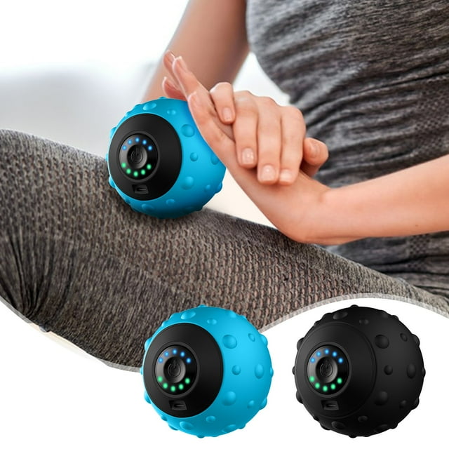 Xihbxyly Bola de Masaje Vibratoria Recargable, Cinco Modos de Choque, Relajación y Recuperación Muscular, Recargable Por Usb, Diseño Compacto, Ideal para Fitness y Yoga, Alivio de Tejido Profundo, Co