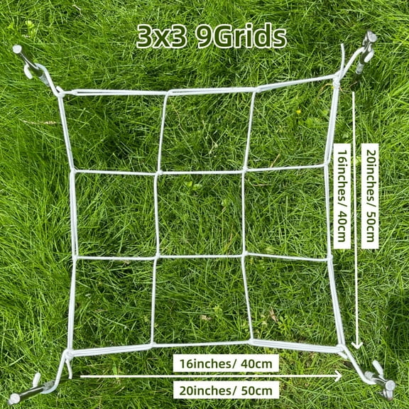 4'' Mesh Trellis Netting for Grow Tents Plant Support Elastic ScrOG/ LST/ HST Net with Hooks Grow Box Kit Low Stress Training