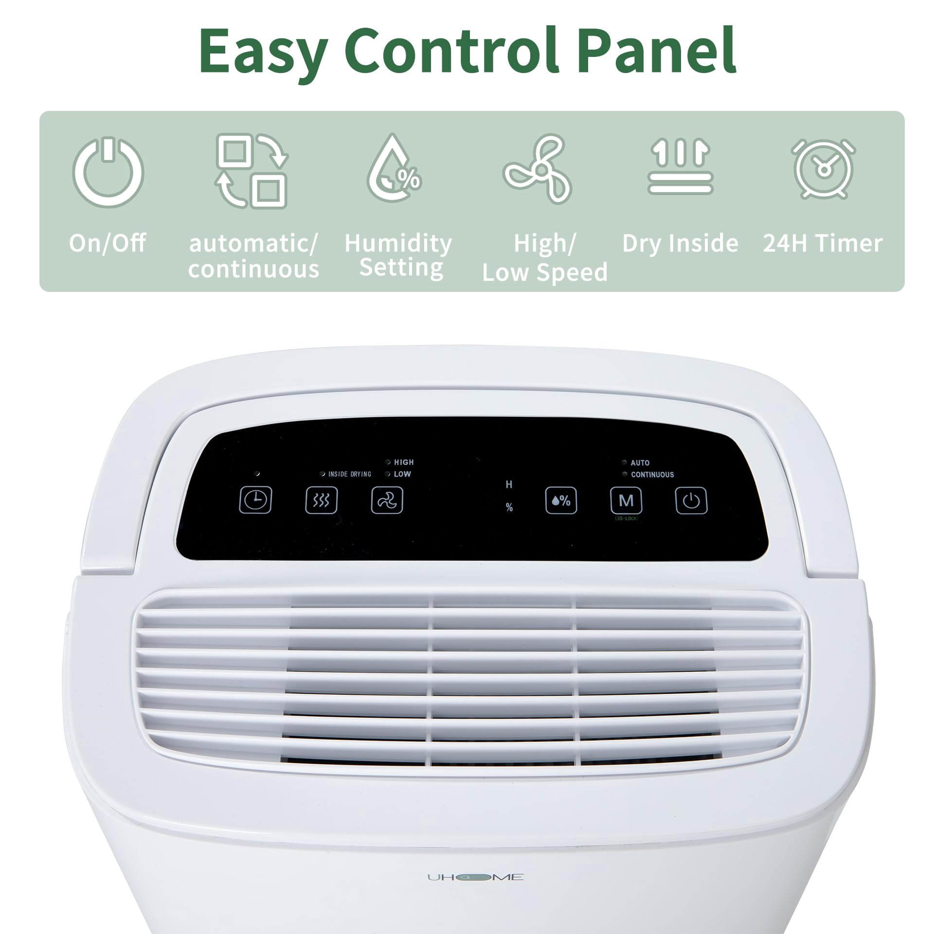 Uhome 150 Pints 7000 Sq. Ft Dehumidifier in White with Pump White