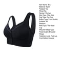 thumbnail image 5 of Vest-style Bra Mid-aged Women Bra Stretchy Fixed Shoulder Strap Plus Size Front Button Closure Lace Wireless Good Breathability Shockproof Push-up, 5 of 5