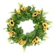 thumbnail image 2 of Corona de puerta artificial vívida con flores de simulación para decoración del hogar, puerta de entrada, Pascua Girasol, 2 of 9
