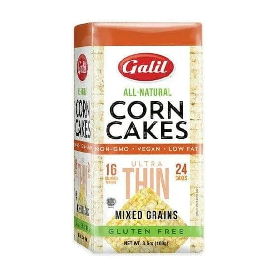 Galil Ultra Thin Mixed Grains Corn Cakes - 100g, Non-GMO, Vegan, Gluten-Free