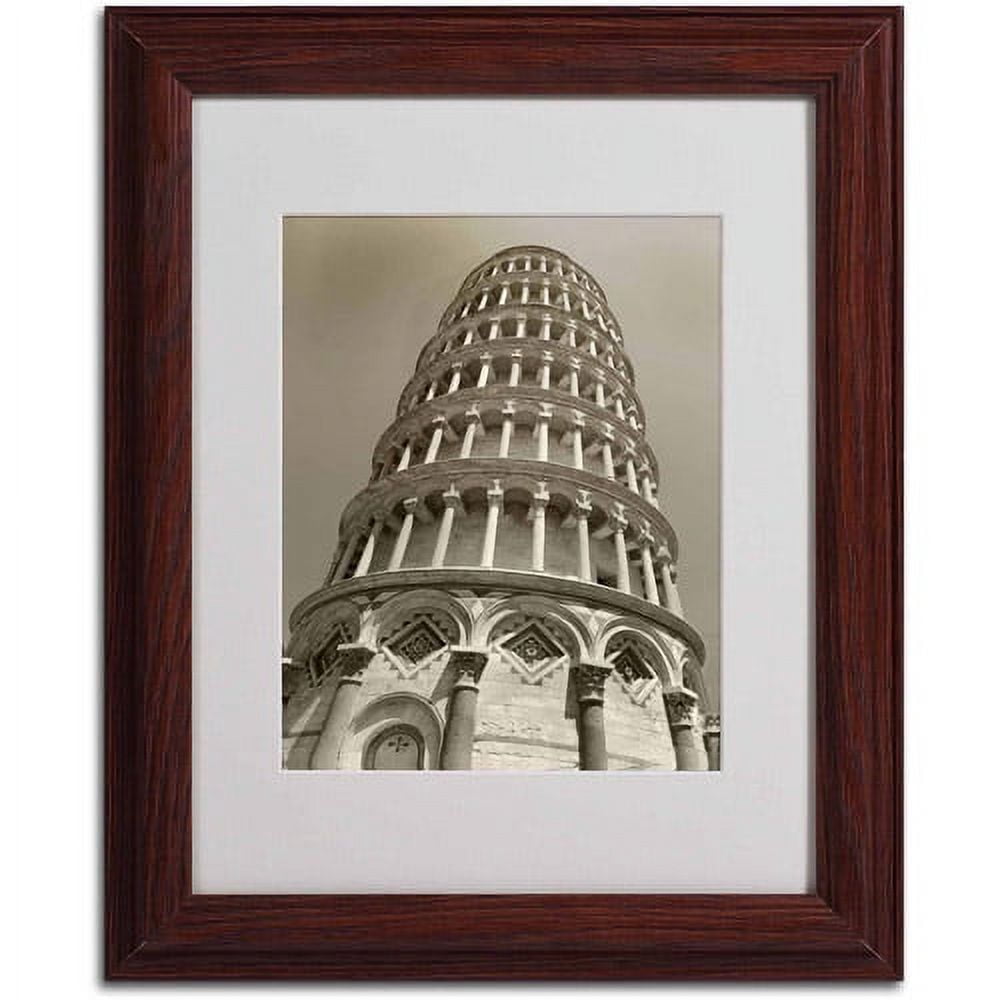 Trademark Fine Art "Pisa Tower II" Framed Canvas Art by Chris Bliss
