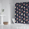 thumbnail image 2 of Pioneer Flower Floral Print Pattern Shower Curtain 72"x72", Bathroom Decorative Shower Curtain Set with 12 Hooks, Waterproof Washable, 2 of 6